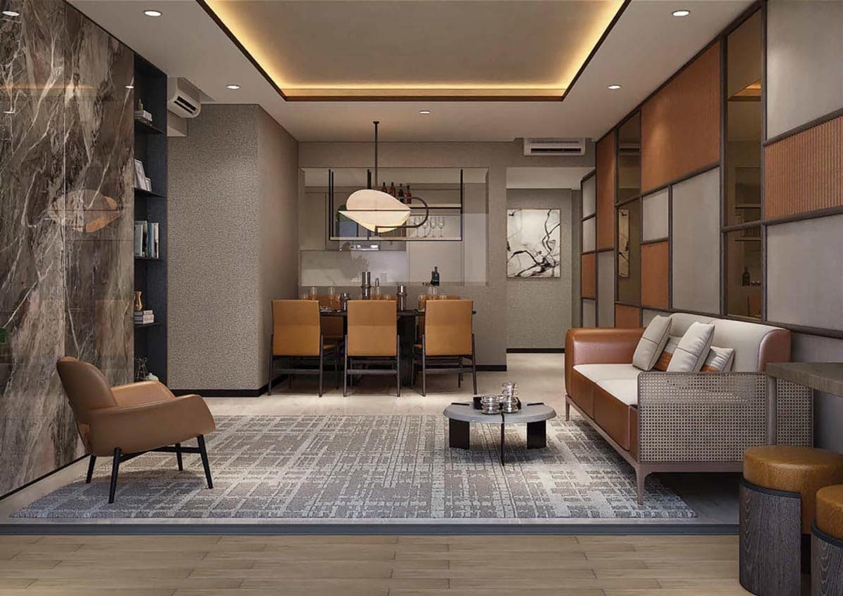 Chuan Park modern living room interior